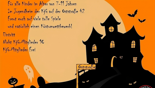 KjG Kinder Halloween Party, 27. Oktober, 16:30 bis 18:30 Uhr