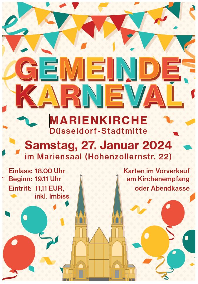 Gemeinde Karneval am 27. Januar 2024...