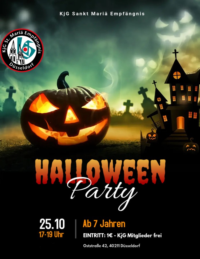 KjG-Kinder Halloween Party am 25.10.2024 von 17-19 Uhr...