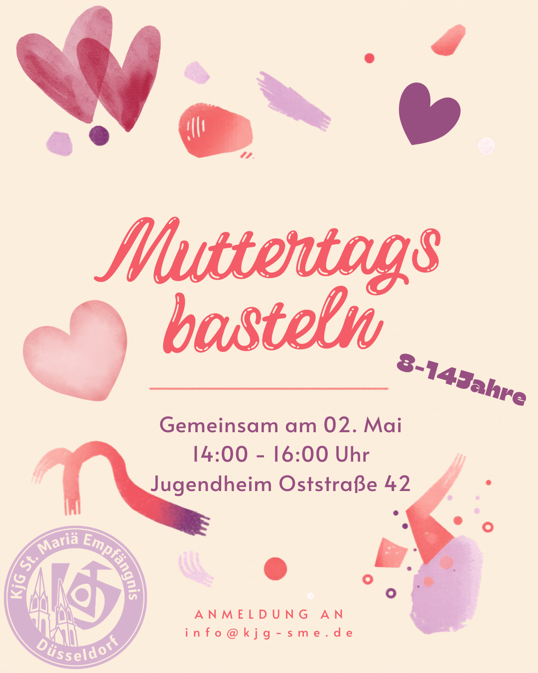 Muttertagsbastel bei der KJG am 2. Mai ab 14:00 Uhr...